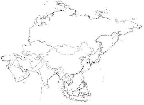 Printable Blank Map Of Asia