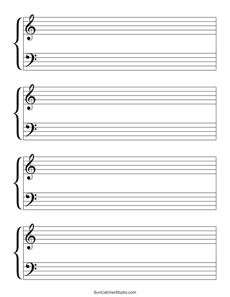 Printable Blank Staff Paper