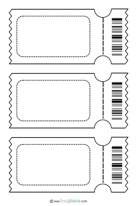 Printable Blank Tickets