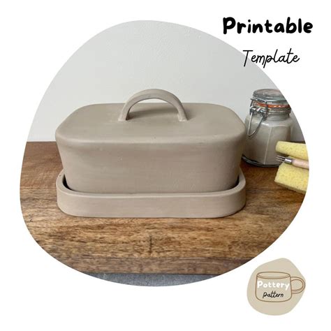 Printable Butter Dish Template