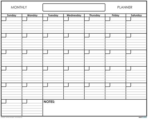 Printable Calendar With Lines To Write On 2017
