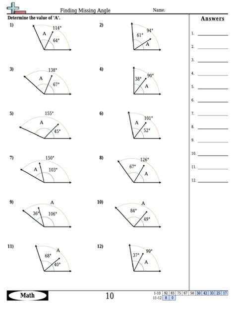 Printable Challenging Finding The Missing Angles Measurements Worksheet