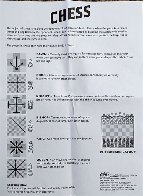 Printable Chess Rules