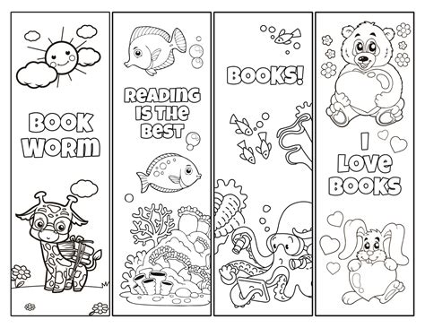 Printable Childrens Bookmarks