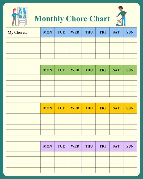 Printable Chore Schedule