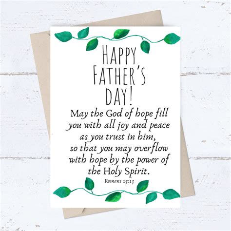 Printable Christian Fathers Day Message For All Fathers