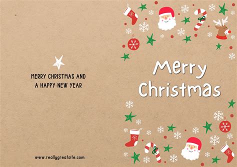 Printable Christmas Card Templates