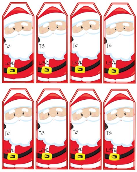 Printable Christmas Labels From Santa
