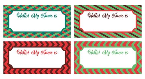 Printable Christmas Name Badges