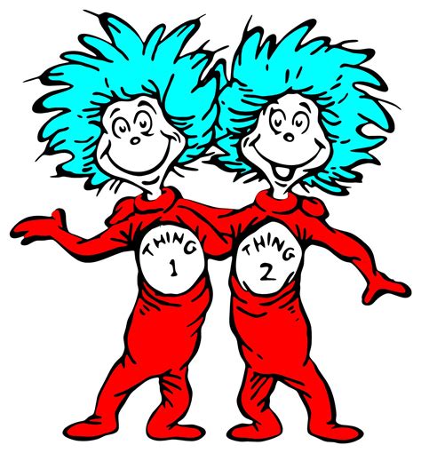 Printable Clip Art Thing 1 And Thing 2
