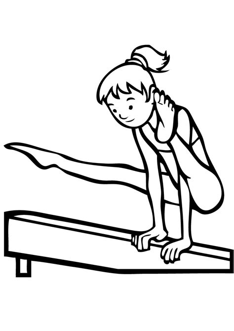 Printable Coloring Pages Gymnastics
