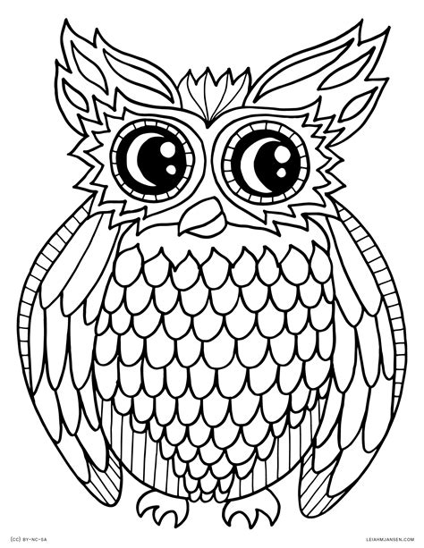 Printable Coloring Pages Of Owls