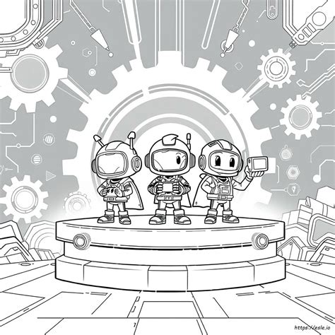 Printable Coloring Paperback Glitch Tech Coloring Pages