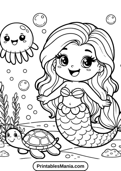 Printable Coloring Pictures Of Mermaids