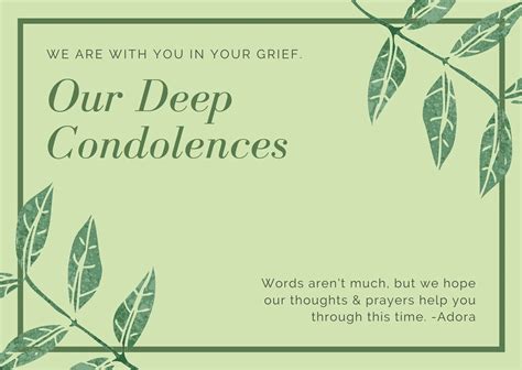 Printable Condolence Cards