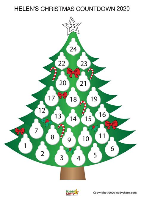 Printable Countdown Christmas Calendar