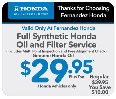 Printable Coupons For Honda Oil Change