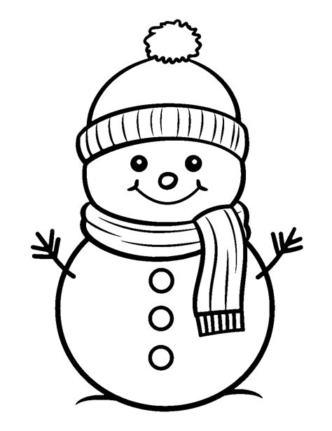 Printable Cute Snowman Coloring Pages