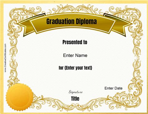 Printable Diploma Template
