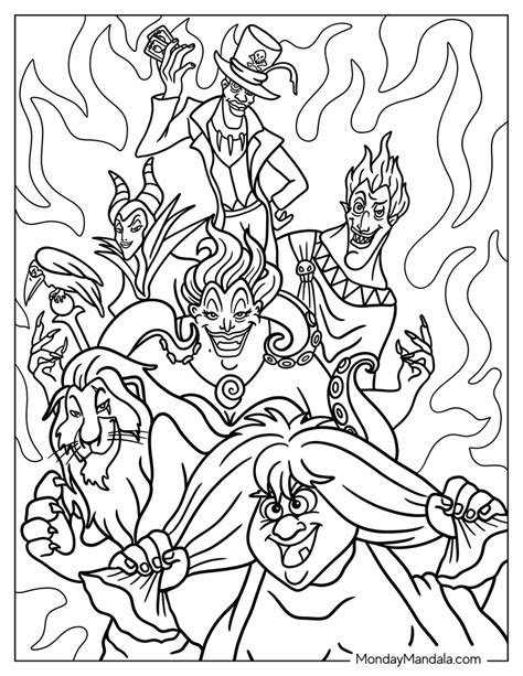 Printable Disney Villains Coloring Pages