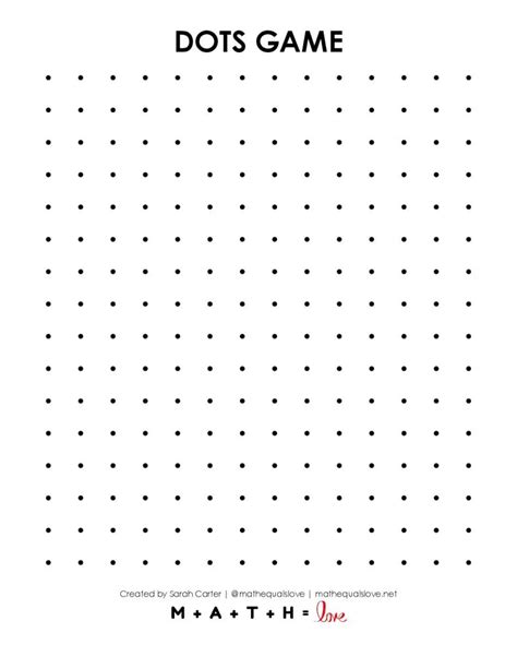 Printable Dot Game