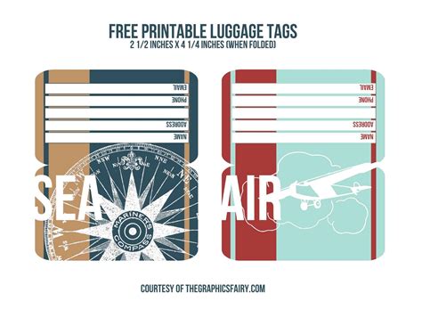 Printable Editable Luggage Tag Template
