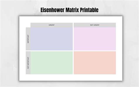 Printable Eisenhower Matrix