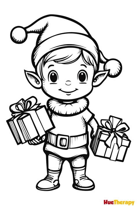Printable Elf Coloring Page