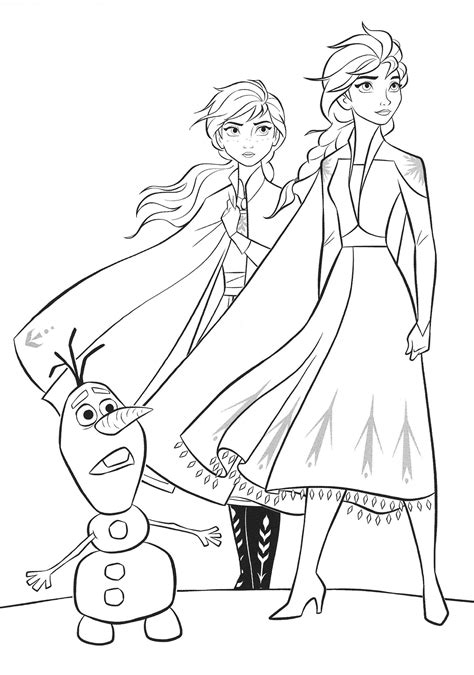 Printable Elsa And Anna Coloring Pages
