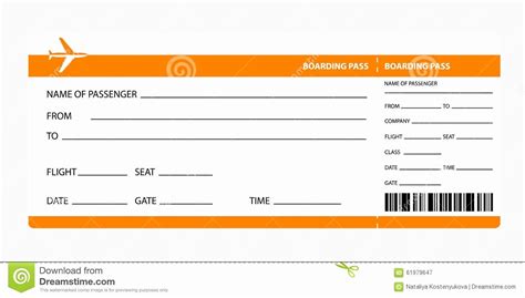 Printable Fake Airline Ticket