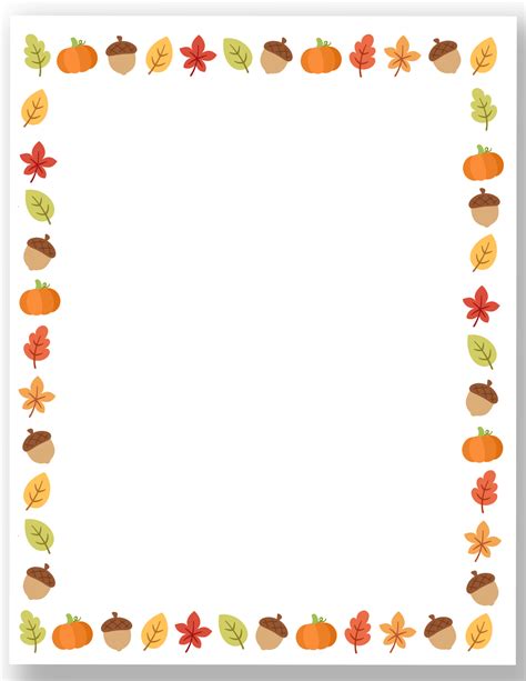 Printable Fall Borders