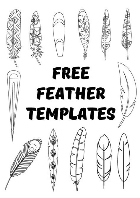 Printable Feather Template