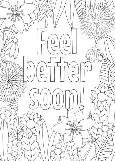 Printable Feel Better Card