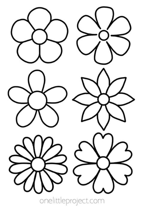 Printable Flower Outline