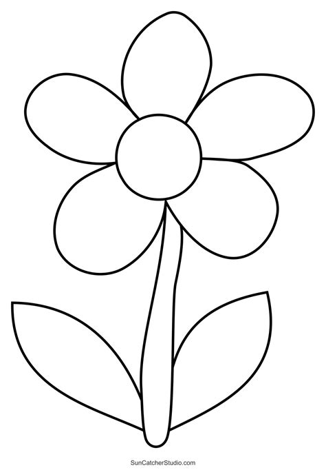 Printable Flower Template