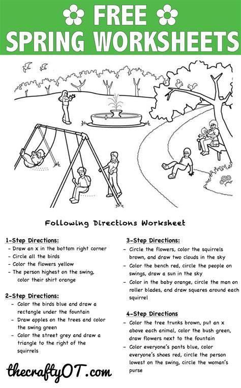 Printable Following 2 3 Step Directions Worksheets
