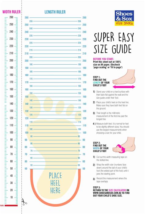 Printable Foot Sizing Chart