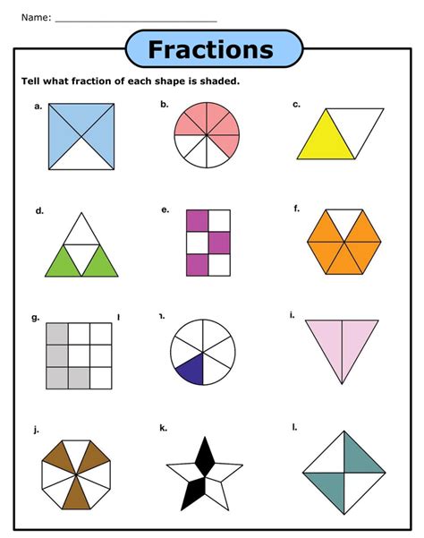 Printable Fraction Activities