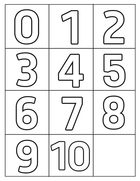 Printable Free Numbers