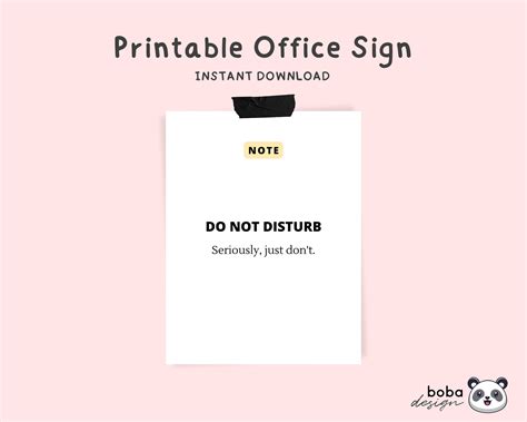 Printable Funny Do Not Disturb Signs For Office