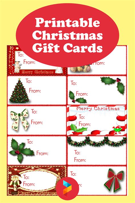 Printable Gift Card Free