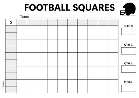 Printable Grid For Football Pool