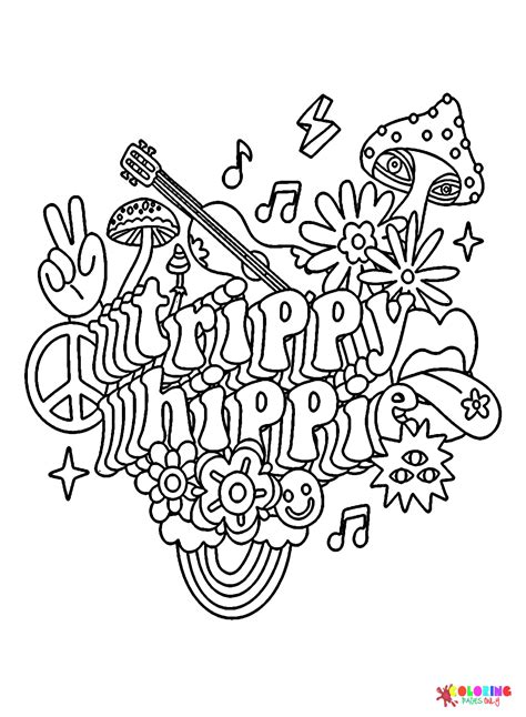 Printable Groovy Coloring Pages