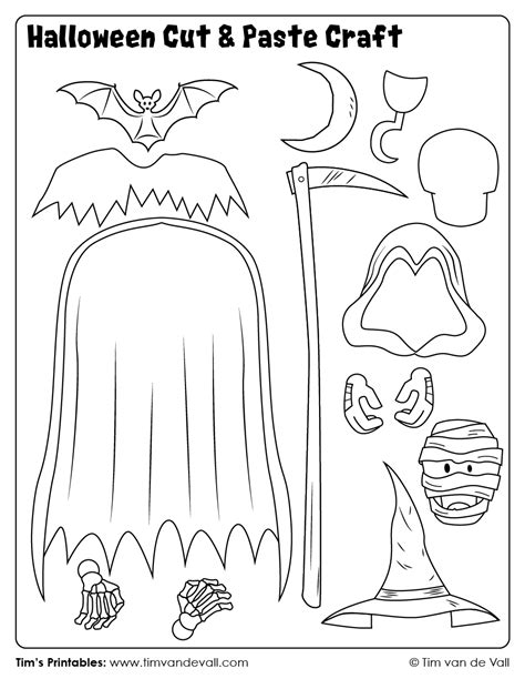 Printable Halloween Cut And Paste