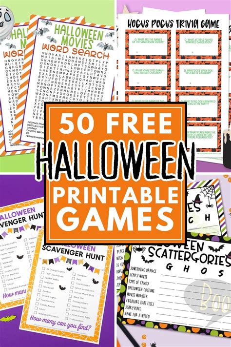 Printable Halloween Games