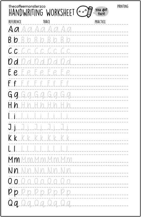 Printable Handwriting Sheets Free