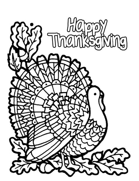 Printable Happy Thanksgiving Coloring Pages