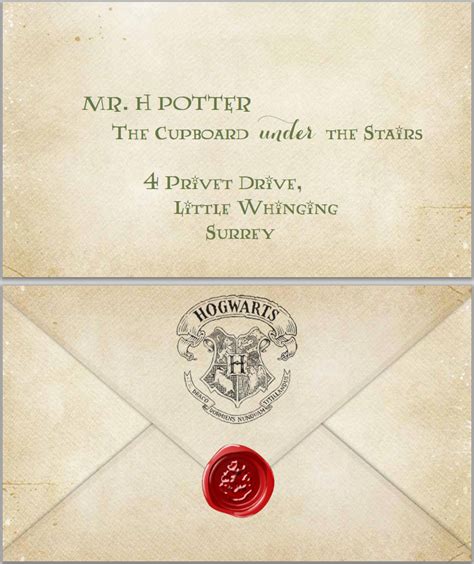 Printable Harry Potter Letter