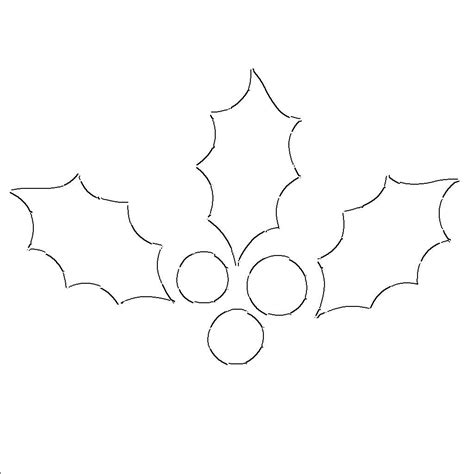 Printable Holly Leaf Template