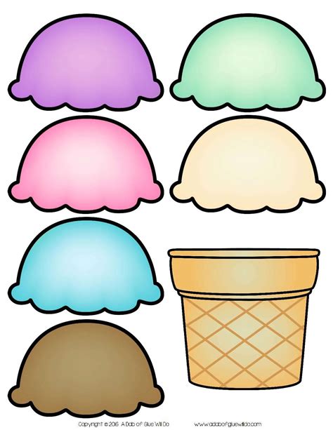 Printable Ice Cream Scoop Clipart